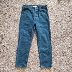 ASOS denim “mom”-style jeans button-fly